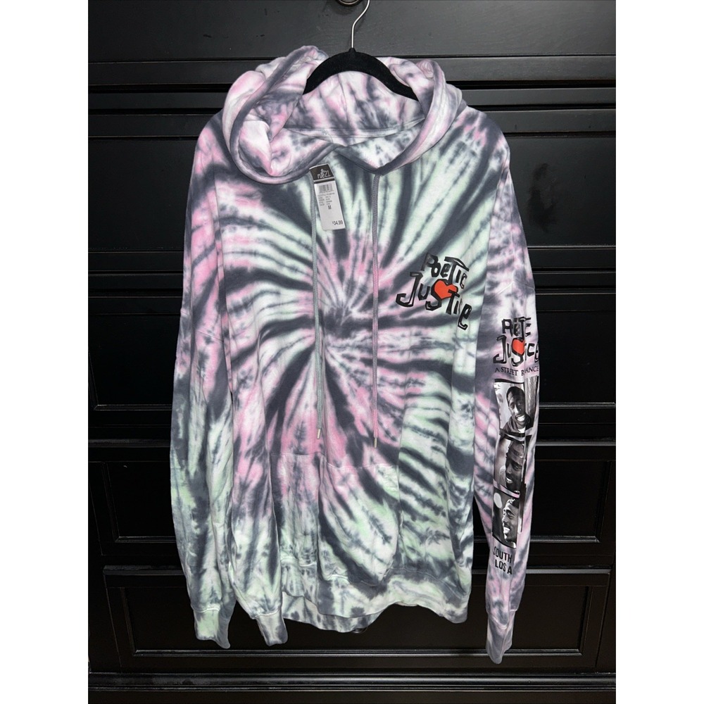 NWT rue 21 poetic justice 2pac tie dye hoodie sweatshirt‎ size Medium